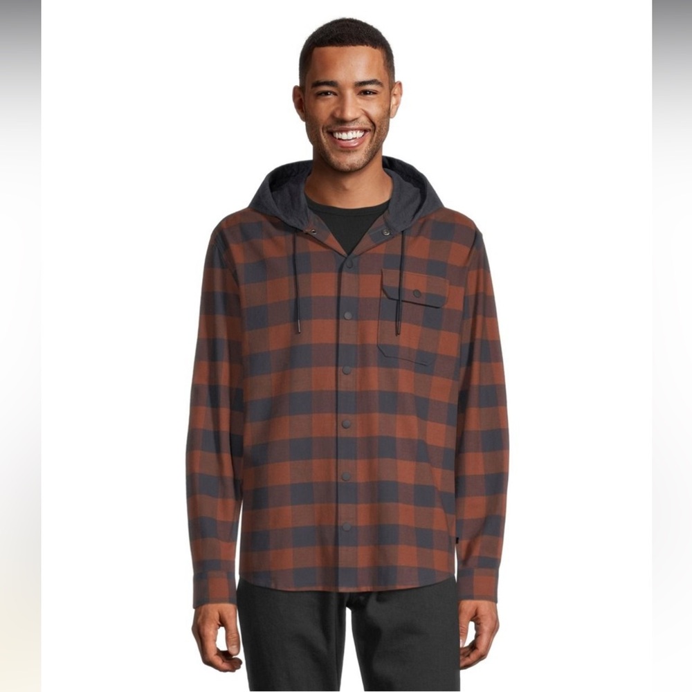 Ripzone Men's Sierra 2.0 Hooded Flannel Shirt Size Large
